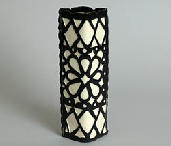 black and white vase